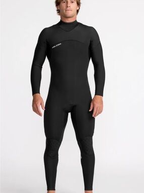 NEW Volcom Men’s 4/3MM L/S BZ fullsuit wetsuit Black white Long-Sleeve XS